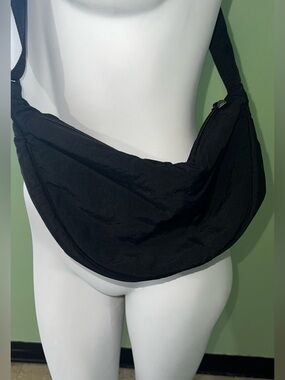 GAP Black Nylon Crescent Crossbody Bag